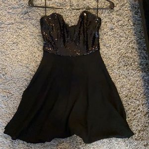 Black sequin dress